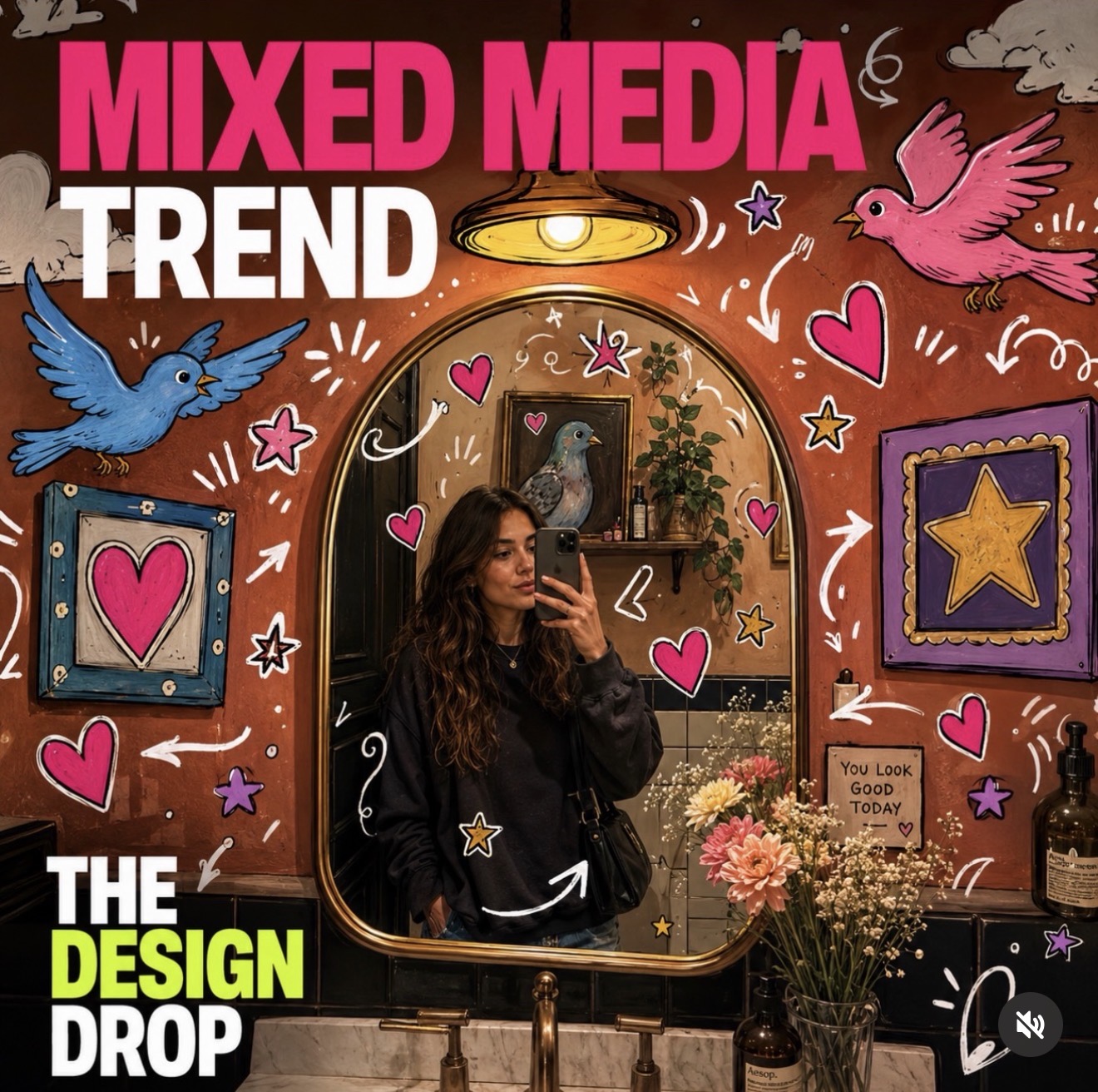Mixed Media Trend — The Design Drop Instagram post